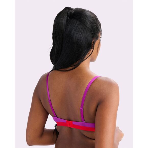 NWT Your Parade Re:Play Unlined Underwire Bra Ultra Soft XS Eightball Colorblock - Picture 6 of 7
